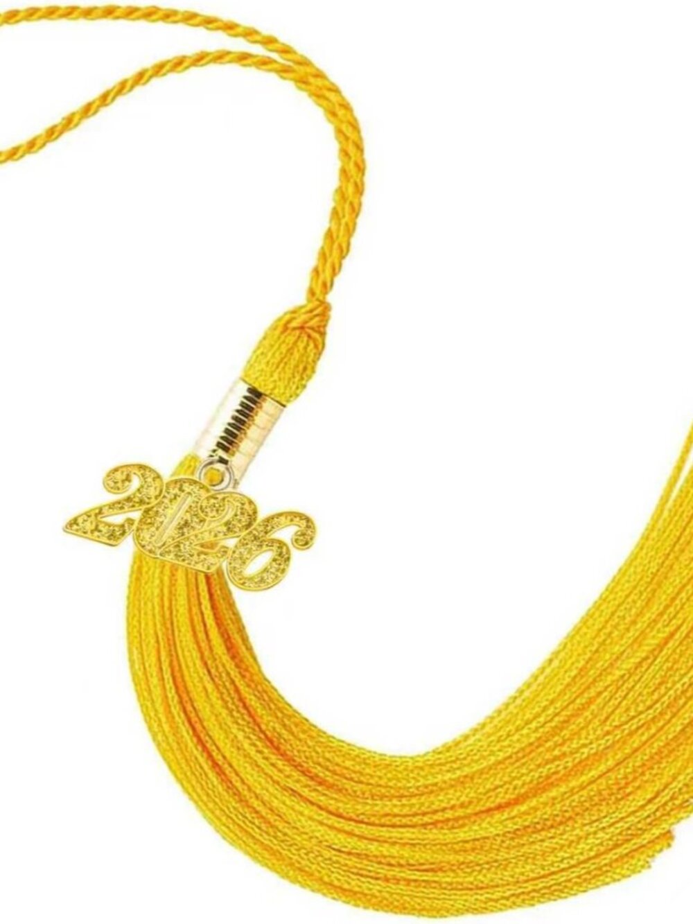 2026 Tassel Graduation Gold 9", Elegant Gold 2026 Graduation Tassel with Year Ch